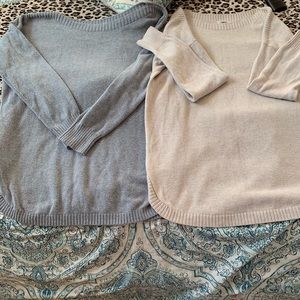 Grey and tan sweater